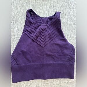 Purple adidas crop top